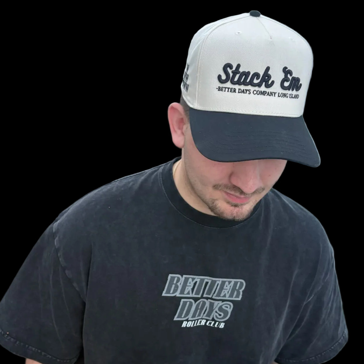 Better Days Company Long Island Stack 'Em W Two Tone Hat featuring a stylish two-tone design and comfortable fit
