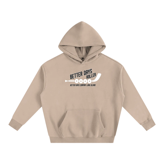 ODMPOD Better Days roller hockey hoodie, black sweatshirt with graphic design, casual sportswear for fans of roller hockey.